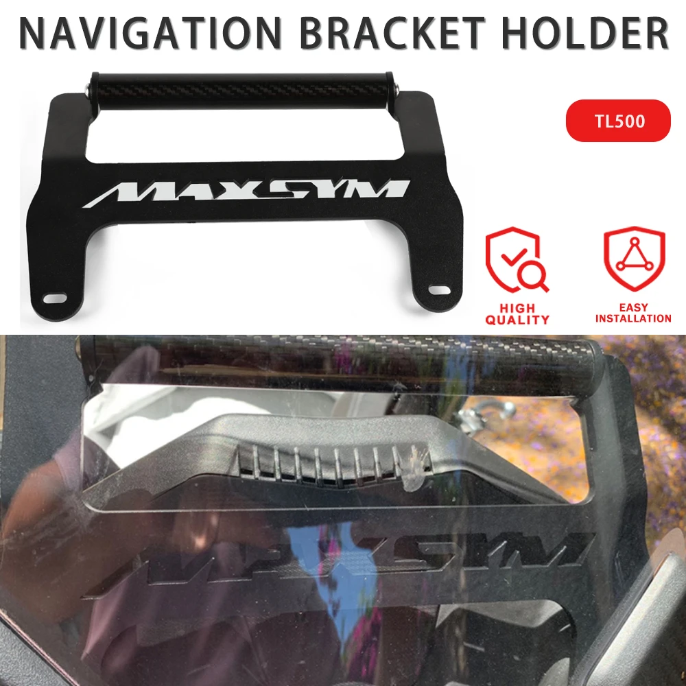 

Motorbike Aluminium Accessories GPS Mounting Adapter Above Instruments Navigation Bracket Holder For SYM MAXSYM TL500 TL 500
