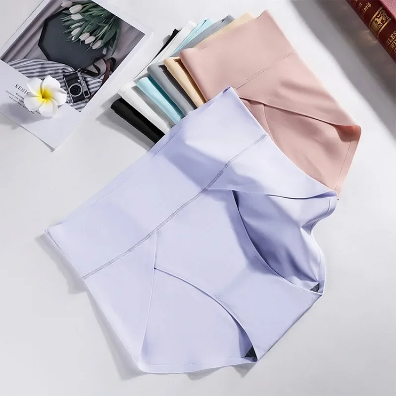 New Women's Ice Silk Underwear Traceless High Waist Graphene Crotch with Stomach and Hip Lifting Large Summer Women's Triang
New Women's Ice Silk Underwear Traceless High Waist Graphene Crotch with Stomach and Hip Lifting Large Summer Women's Triang