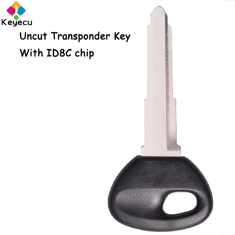 

KEYECU Uncut Ignition Transponder Car Key With ID8C Chip & MAZ13 Uncut Blade Fob for Mazda MVP 626 Miata MX5 2000 2001 2002 2003