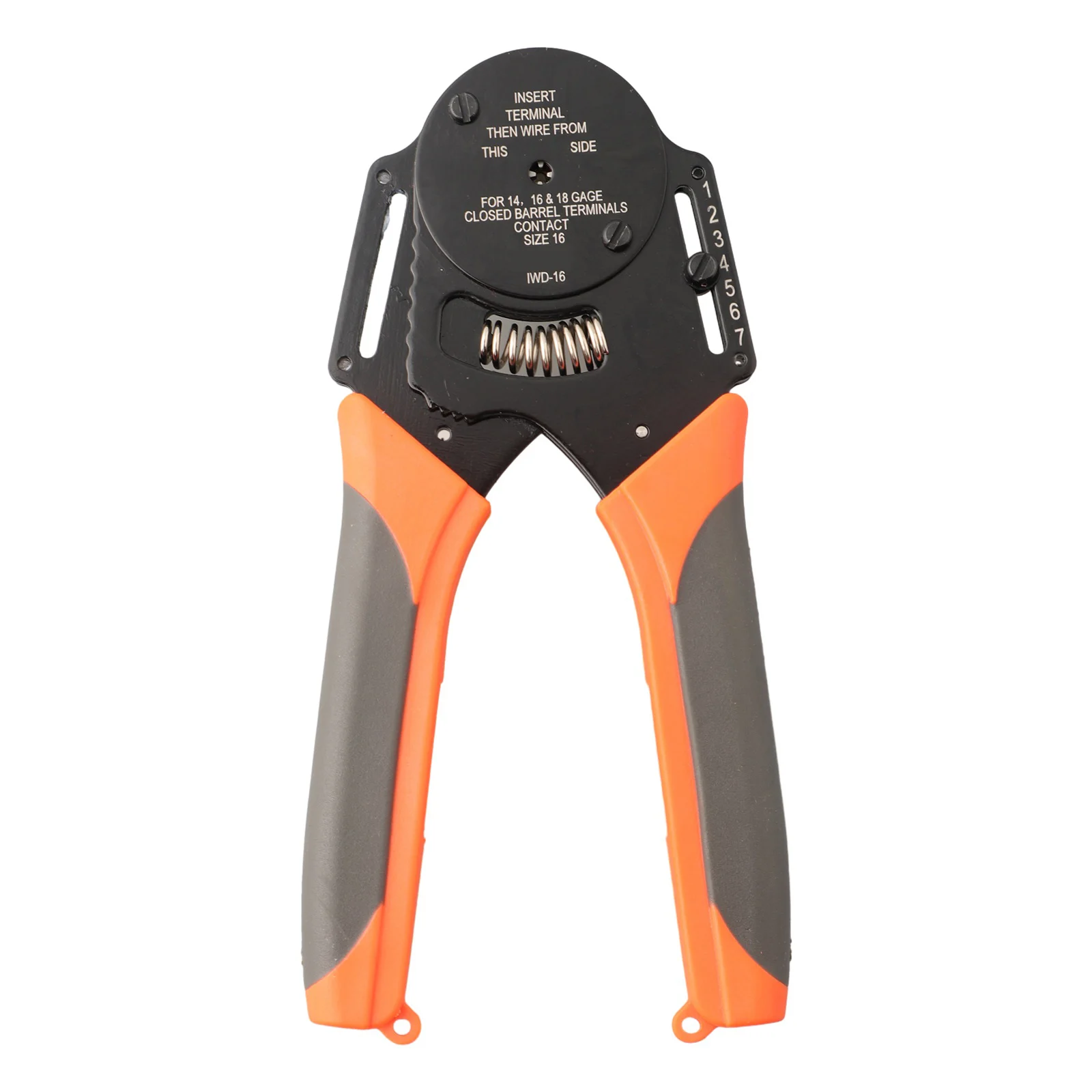 1Pc Aviation Pin Crimping Plier Connector IWD-12/IWD-16/IWD-20 Crimper Tool Cater Piller Hand Tool Adjustable
1Pc Aviation Pin Crimping Plier Connector IWD-12/IWD-16/IWD-20 Crimper Tool Cater Piller Hand Tool Adjustable