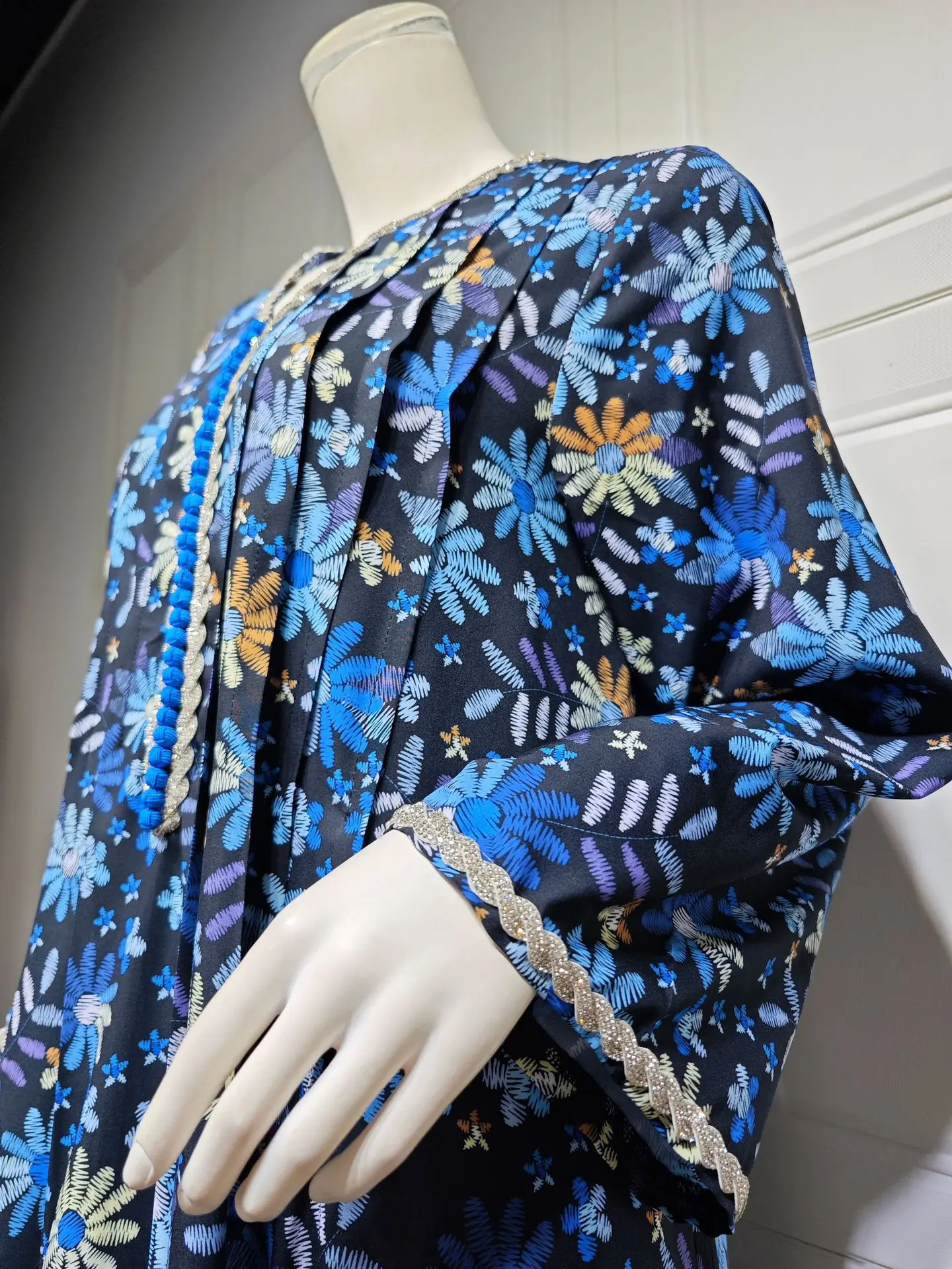 فستان عباية إسلامية للنساء ، مطبوع بالورود ، الماس ، الجلابية ، فساتين حفلات المغرب ، قفطان إسلام فيستدوس ، رداء عربي طويل ، دبي فستان عباية إسلامية للنساء ، مطبوع بالورود ، الماس ، الجلابية ، فساتين حفلات المغرب ، قفطان إسلام فيستدوس ، رداء عربي طويل ، دبي