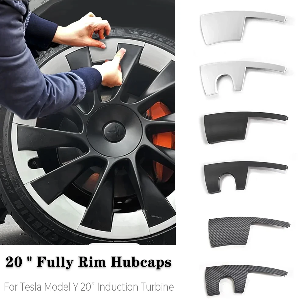 

Matte White 20 inch Hub Cap For Tesla Model Y 2021-2023 Induction 21“ Uberturbine Wheel Rim Protectors ABS Modely Wheel Cover