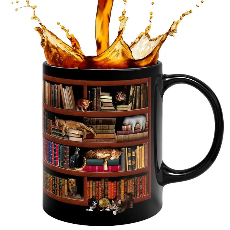 3D Bookshelf coffee Mug reusable Bookshelf Cat Design Novelty Coffee tea milk mug cup home kitchen drinkware accessories
3D Bookshelf coffee Mug reusable Bookshelf Cat Design Novelty Coffee tea milk mug cup home kitchen drinkware accessories