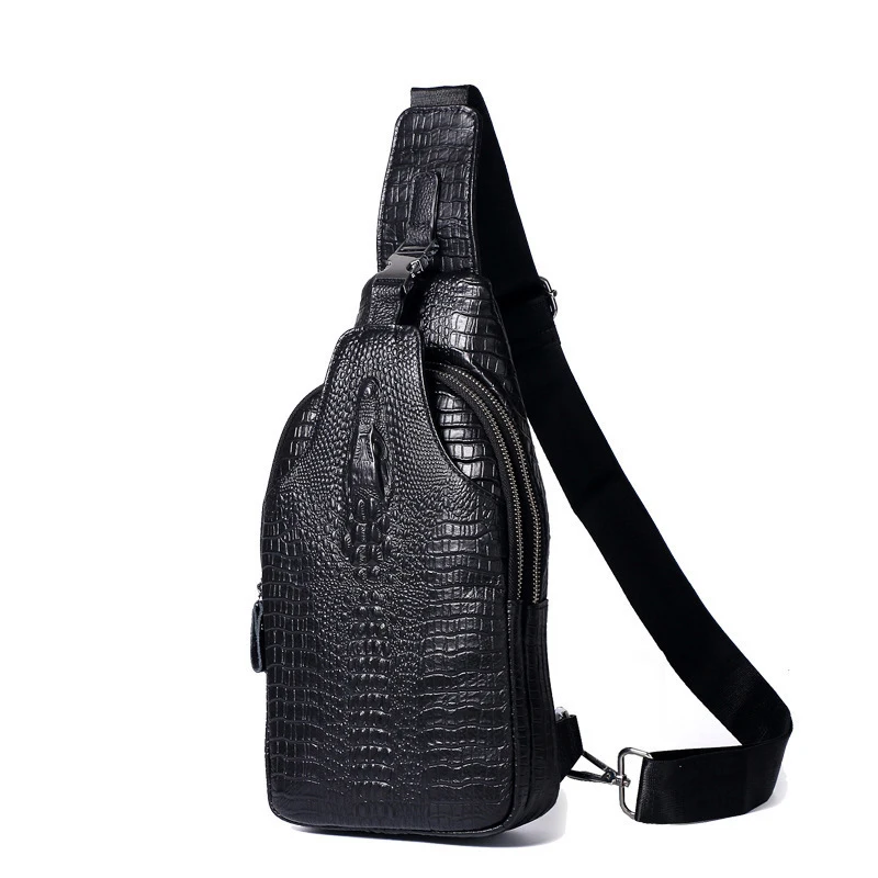 Crocodile Style Chest Bag Leather ShoulderBag Men's Bag First Layer Cowhide Crossbody bag Fashion Men Chest Pack Travel Bag
Crocodile Style Chest Bag Leather ShoulderBag Men's Bag First Layer Cowhide Crossbody bag Fashion Men Chest Pack Travel Bag