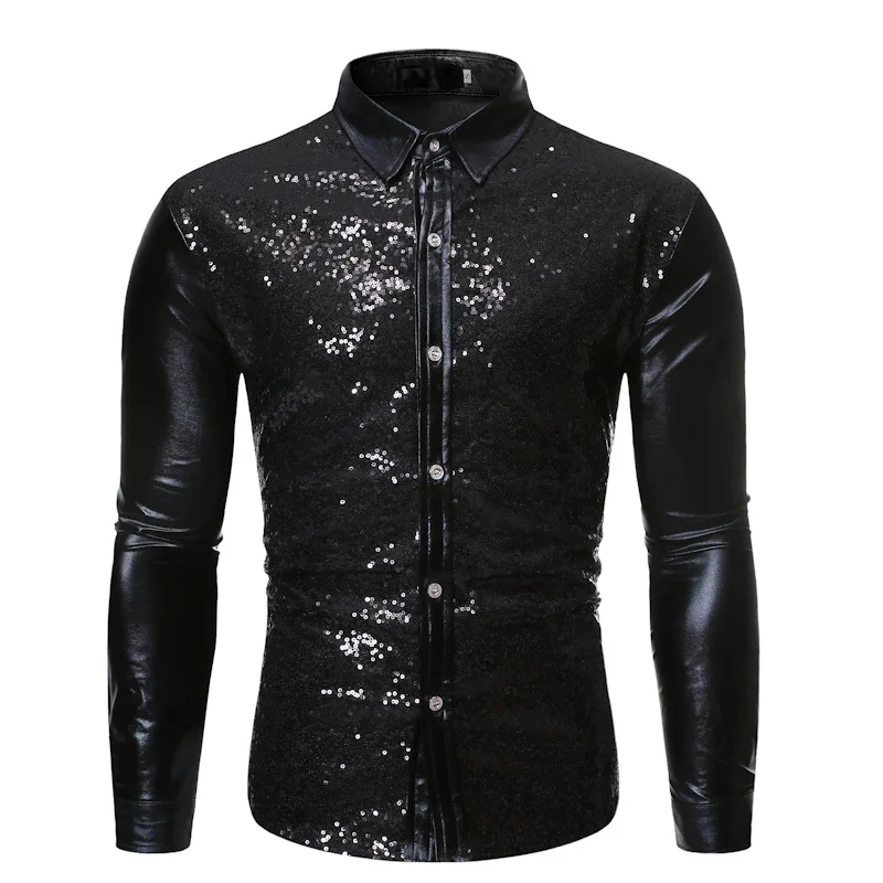 Men's Shiny Black Sequin Nightclub Shirt 2023 Brand New Slim Fit Party Wedding Glitter Men Dress Shirt Stage Singer Prom Costume
Men's Shiny Black Sequin Nightclub Shirt 2023 Brand New Slim Fit Party Wedding Glitter Men Dress Shirt Stage Singer Prom Costume
