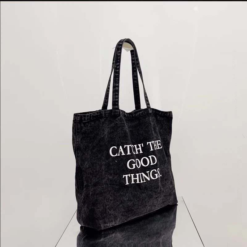 Retro Distressed Denim High Capacity Shop Bag Casual Women Office Daily Commuting Designer Bags Vacation Travel Canvas Totes
Retro Distressed Denim High Capacity Shop Bag Casual Women Office Daily Commuting Designer Bags Vacation Travel Canvas Totes