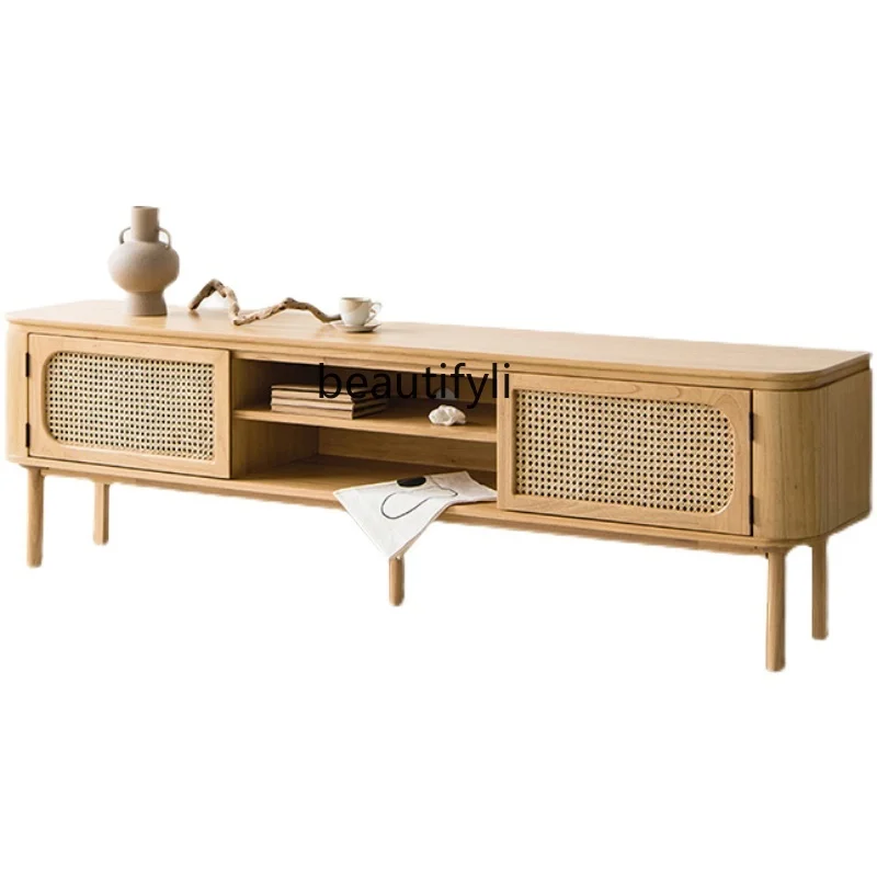 Japanese-Style Solid Wood Rattan TV Cabinet Living Room Retro Floor Cabinet Log Style Locker
Japanese-Style Solid Wood Rattan TV Cabinet Living Room Retro Floor Cabinet Log Style Locker