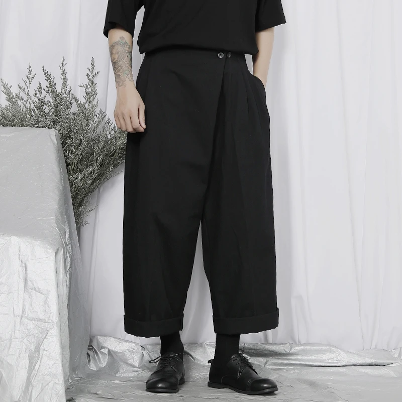 Men's Straight Leg Spring And Autumn New Pants Black Casual Large Diagonal Buckle Asymmetric Large Size Wide-Leg Pants
Men's Straight Leg Spring And Autumn New Pants Black Casual Large Diagonal Buckle Asymmetric Large Size Wide-Leg Pants