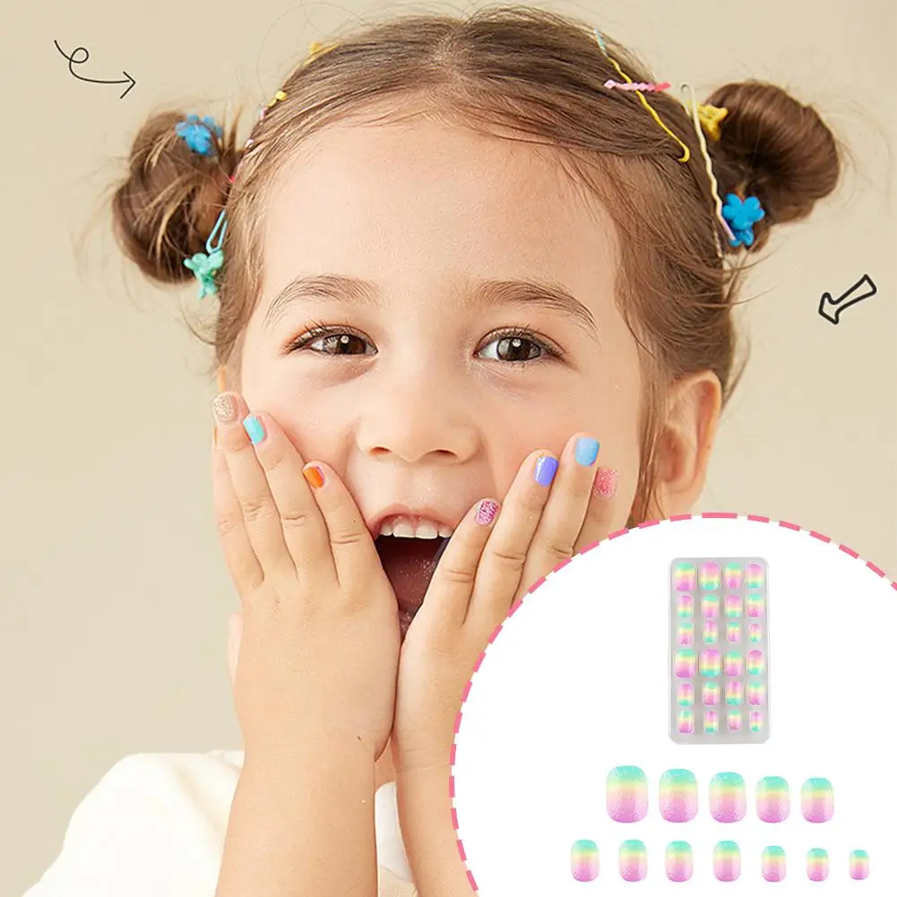 Sparkling 24PCS/patch Kids Childrens Girls Fake Stick To Press Cover False Nails Your Beauty Illuminate Finger On Y4M8
Sparkling 24PCS/patch Kids Childrens Girls Fake Stick To Press Cover False Nails Your Beauty Illuminate Finger On Y4M8