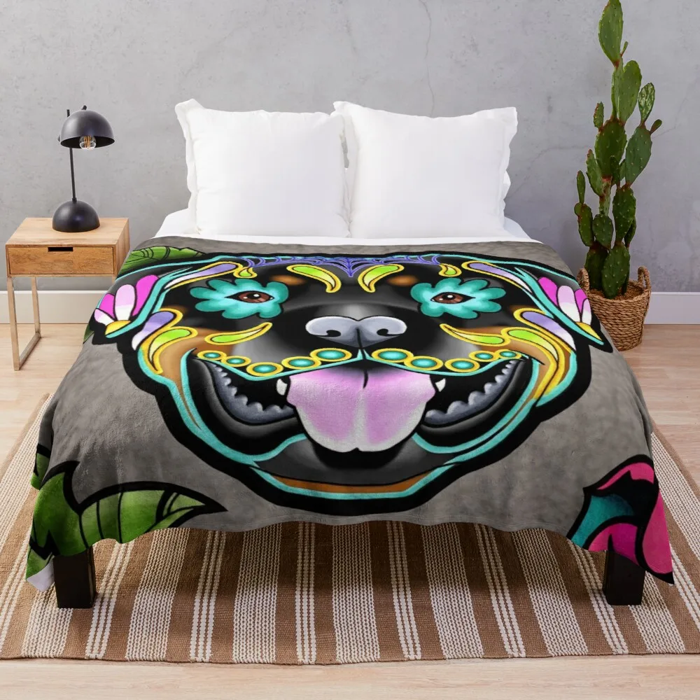 Rottweiler - Day of the Dead Sugar Skull Dog Throw Blanket Stuffed Blankets Fur Blankets
Rottweiler - Day of the Dead Sugar Skull Dog Throw Blanket Stuffed Blankets Fur Blankets
