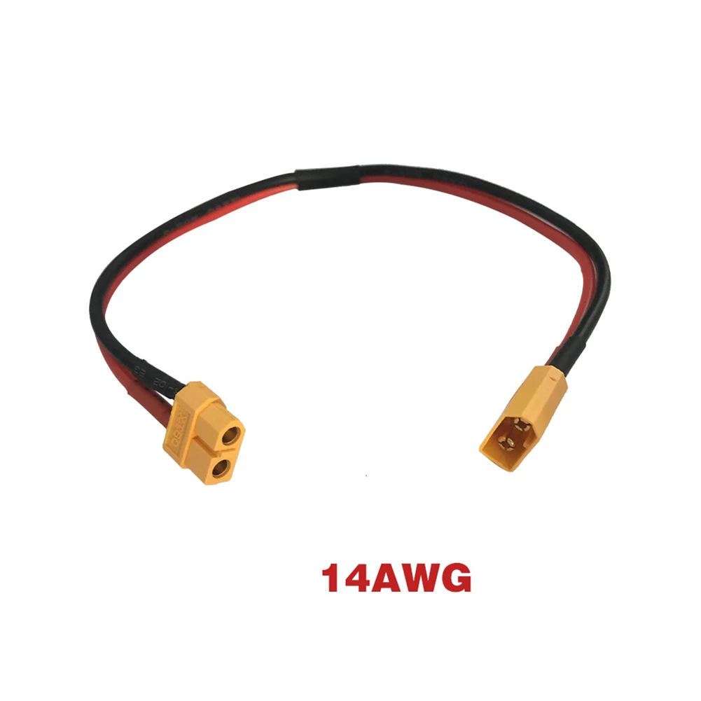 New E-bike XT60 Battery Connector Male/Female Cable Dual Extension 30cm 14AWG Rubber Wire For Electric Bicycle
New E-bike XT60 Battery Connector Male/Female Cable Dual Extension 30cm 14AWG Rubber Wire For Electric Bicycle