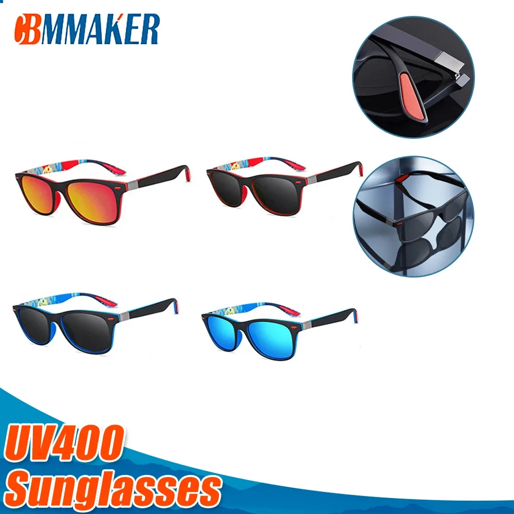 

Polarized Sunglasses Sports Cycling Sun Glasses Classic Square Stylish Black Shades UV400 Women Men Sandy Beach Travel Goggles