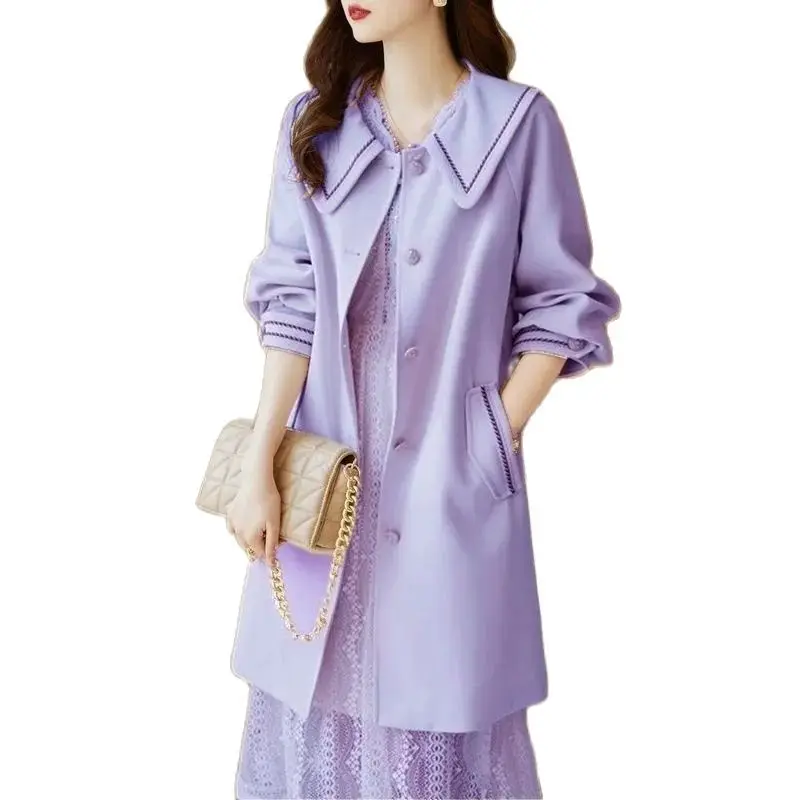 Fashion Joker Age-reducing Windbreaker Coat 2023 Spring And Autumn New Ladies' Elegant Temperament And Long Coat Womens Tide
Fashion Joker Age-reducing Windbreaker Coat 2023 Spring And Autumn New Ladies' Elegant Temperament And Long Coat Womens Tide