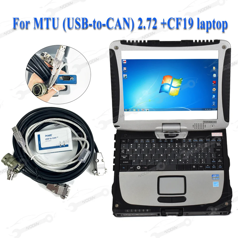 

CF19 Laptop + for MTU DIAGNOSTIC KIT (USB-to-CAN) MTU Diasys MTU MEDC ECU4 Diagnostic Cable +MTU controllers ADEC ECU9 Cable