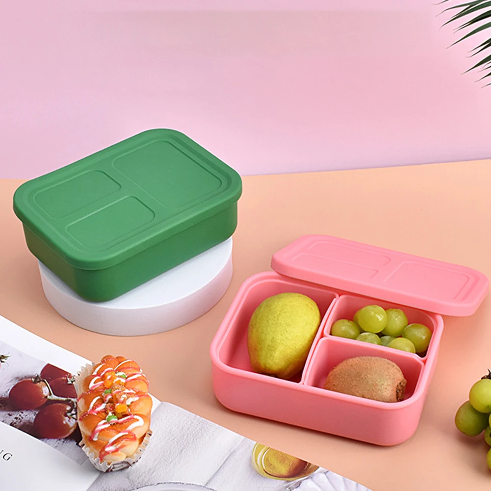 Силиконовый Ланч-бокс Bento, контейнер с герметичной крышкой, 3 независимых отсека, можно мыть в посудомоечной машине, подходит для офиса, школы и путешествий
Силиконовый Ланч-бокс Bento, контейнер с герметичной крышкой, 3 независимых отсека, можно мыть в посудомоечной машине, подходит для офиса, школы и путешествий