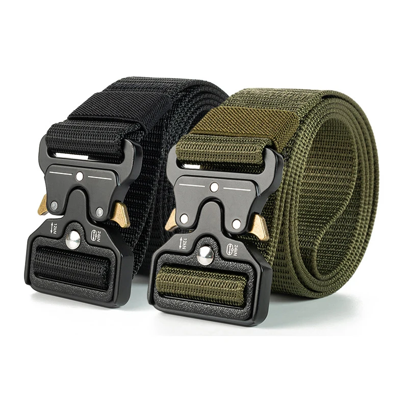 

Men Military Tactical Canvas Belts Male Wait Belt Nylon Insert Buckle Belt Army Combat Waistband Hunting Hiking Waist Straps