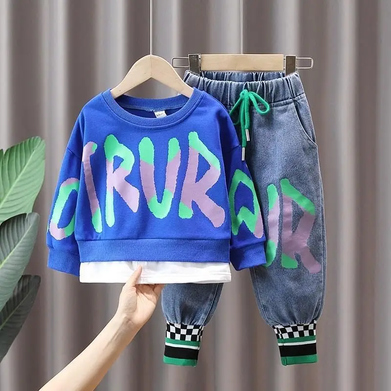 Boys' Clothing Set Spring and Autumn New Children's Sweater Pants Two Piece Set Korean Leisure Baby Fashion Clothing Set
Boys' Clothing Set Spring and Autumn New Children's Sweater Pants Two Piece Set Korean Leisure Baby Fashion Clothing Set