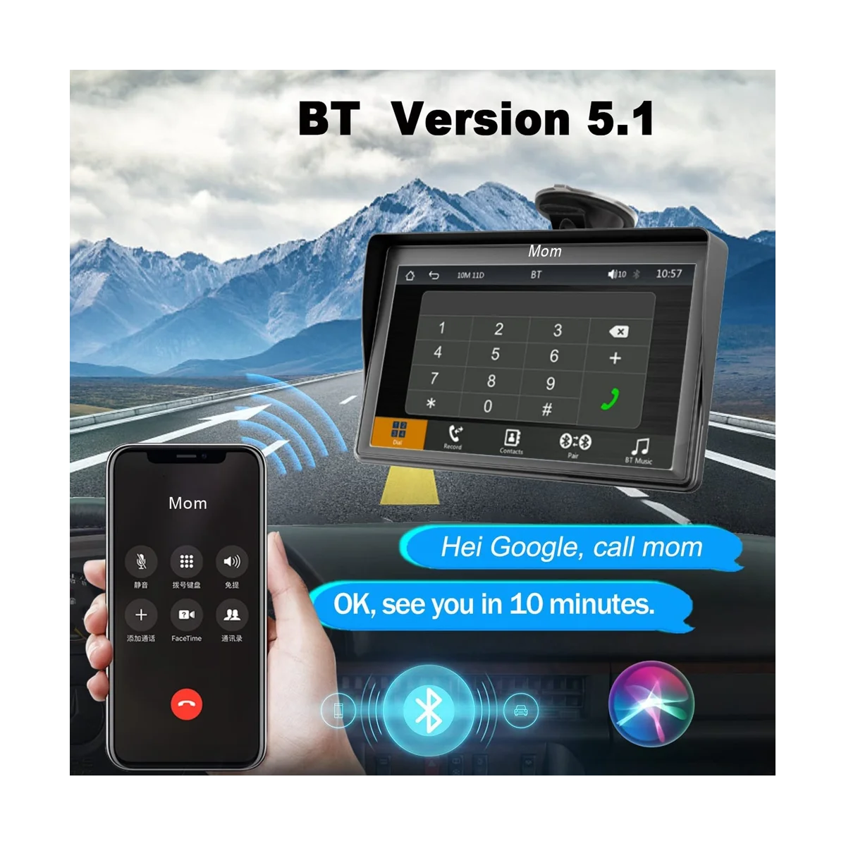 Portable Dash Mount Carplay Display 7In Touch Screen, GPS Navigatin,Bluetooth Car Stereo Radio, Backup Camera, FM Radio
Portable Dash Mount Carplay Display 7In Touch Screen, GPS Navigatin,Bluetooth Car Stereo Radio, Backup Camera, FM Radio