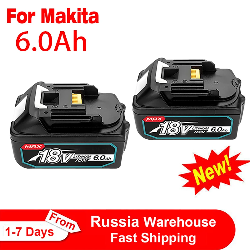 2PCS Original 18V 6000mAh, For Makita Rechargeable Power Tools Battery with LED Li-ion Replacement LXT BL1860B BL1860 BL1850 
2PCS Original 18V 6000mAh, For Makita Rechargeable Power Tools Battery with LED Li-ion Replacement LXT BL1860B BL1860 BL1850