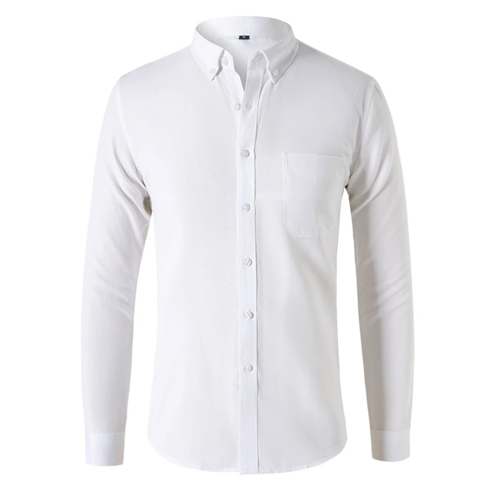 Mens Long Sleeve Button Shirt Casual Solid Color Blouse Baggy Tops Casual Lapel Shirts Slight Stretch Men Clothing
Mens Long Sleeve Button Shirt Casual Solid Color Blouse Baggy Tops Casual Lapel Shirts Slight Stretch Men Clothing