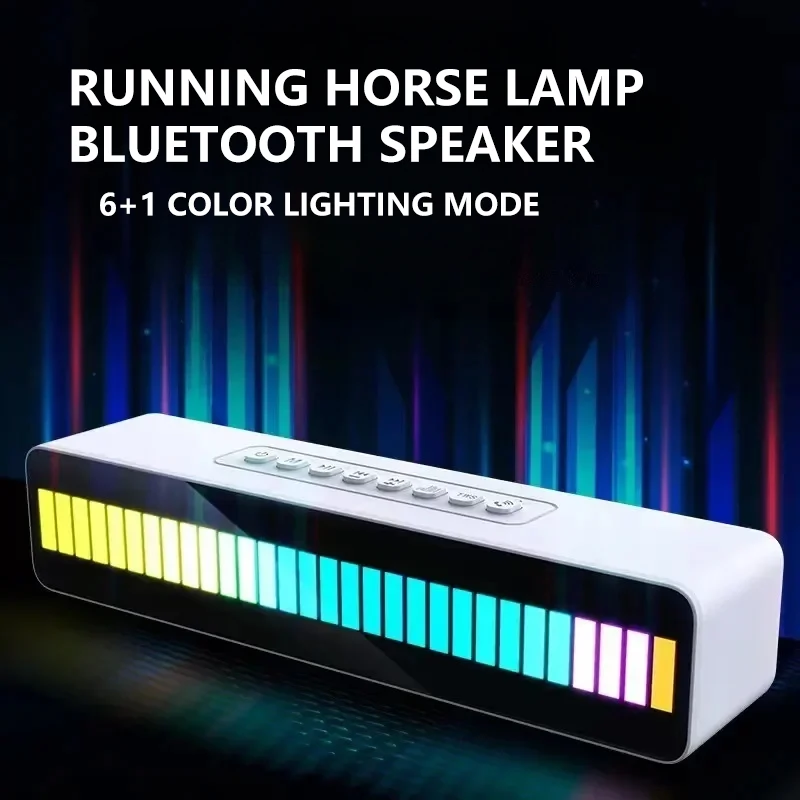 

RGB Backlit Wireless Bluetooth Speakers HiFi Stereo Subwoofer Surround Soundbar Computer Ambient Light Gaming Loudspeaker