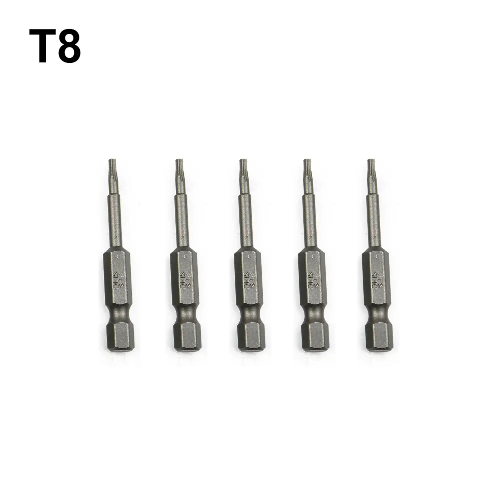 Drill Bits Screwdriver Bits Screwdriver Bits T8-T40 50mm 5PCS Electric Screwdriver Bit Pentacle Star Head Screwdrivers Kits
Drill Bits Screwdriver Bits Screwdriver Bits T8-T40 50mm 5PCS Electric Screwdriver Bit Pentacle Star Head Screwdrivers Kits