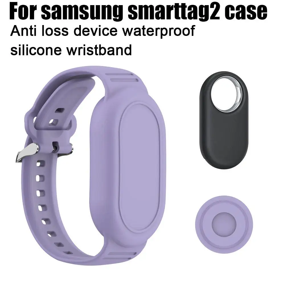 

Soft Silicone Wristband Watch BraceletsGPSHolder Anti-Lost Bracelets Watchband Design Suitable For Samsung SmartTag2 Case T2X2