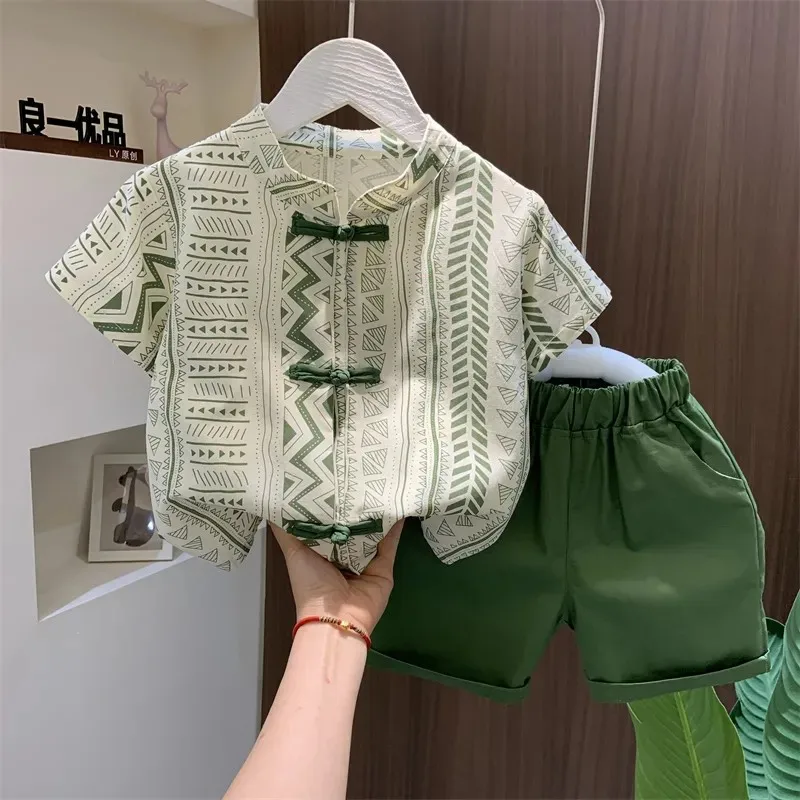 Kids Baby Clothing Set 2024 Summer New Short Sleeve Children Chinese style suit College shirt +Short Casual Two-piece Suit
Kids Baby Clothing Set 2024 Summer New Short Sleeve Children Chinese style suit College shirt +Short Casual Two-piece Suit