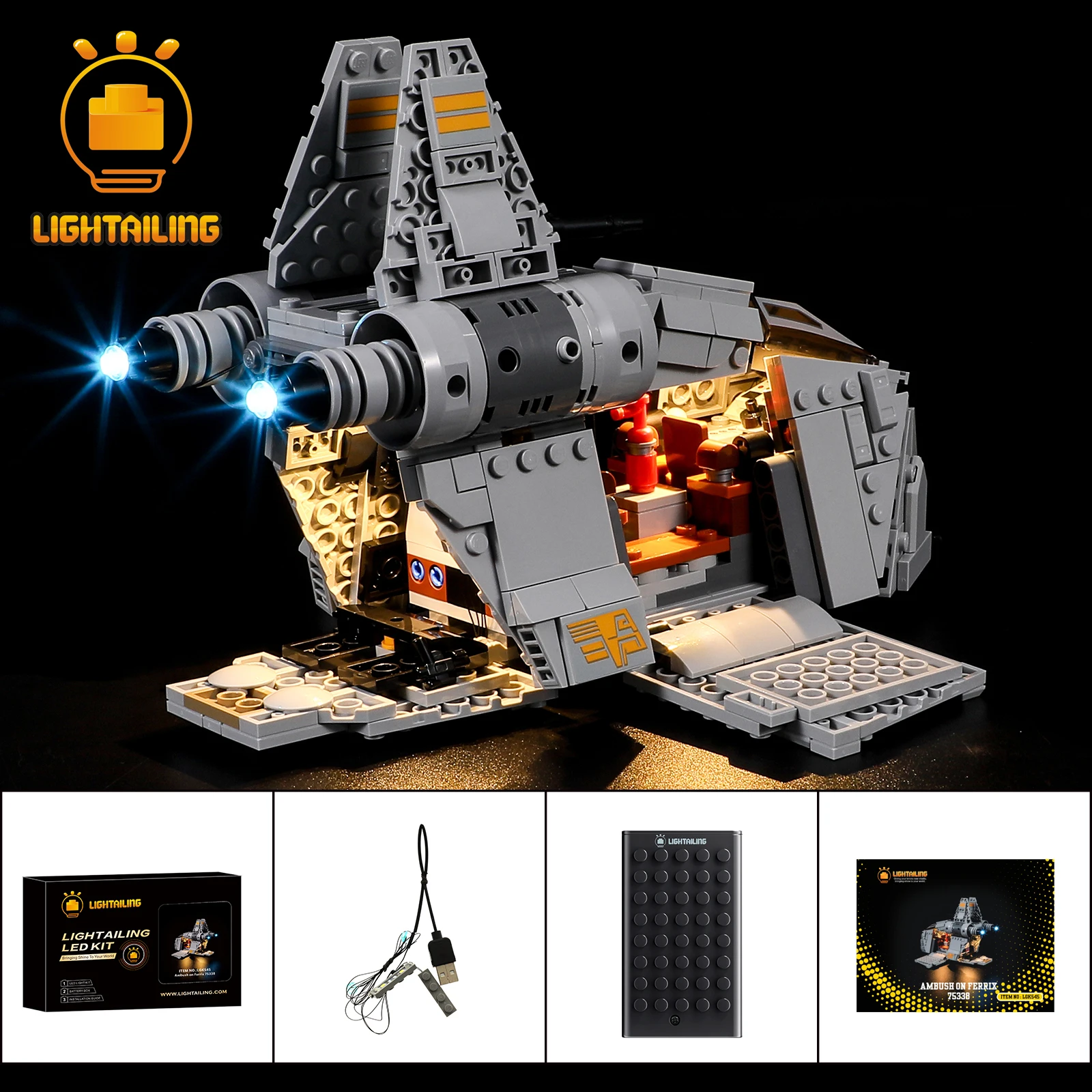 LIGHTAILING LED Light Kit for 75338 Building Blocks Set (NOT Include the Model) Bricks Toys for Children
LIGHTAILING LED Light Kit for 75338 Building Blocks Set (NOT Include the Model) Bricks Toys for Children