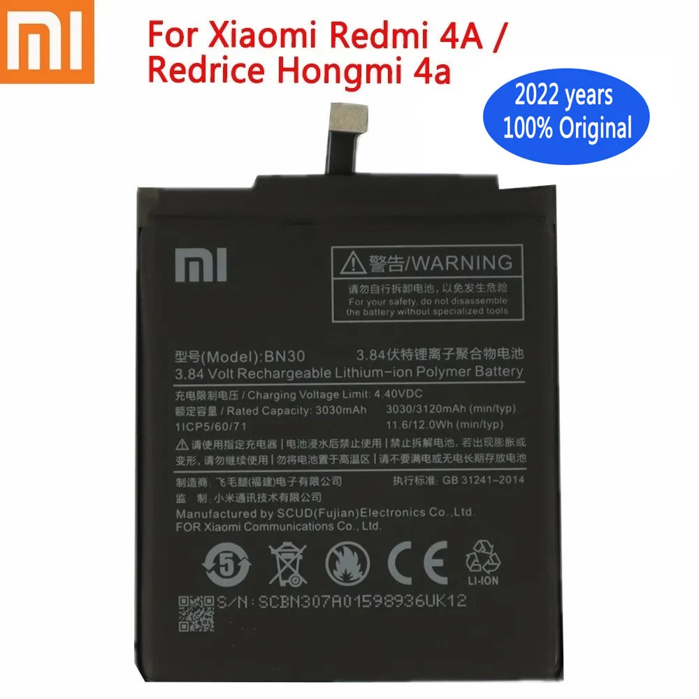 2022 Years In Stock Original Battery BN30 For Xiaomi Redmi 4A Redrice Hongmi 4A High Quality Lithium Polymer Replacement Battery
2022 Years In Stock Original Battery BN30 For Xiaomi Redmi 4A Redrice Hongmi 4A High Quality Lithium Polymer Replacement Battery
