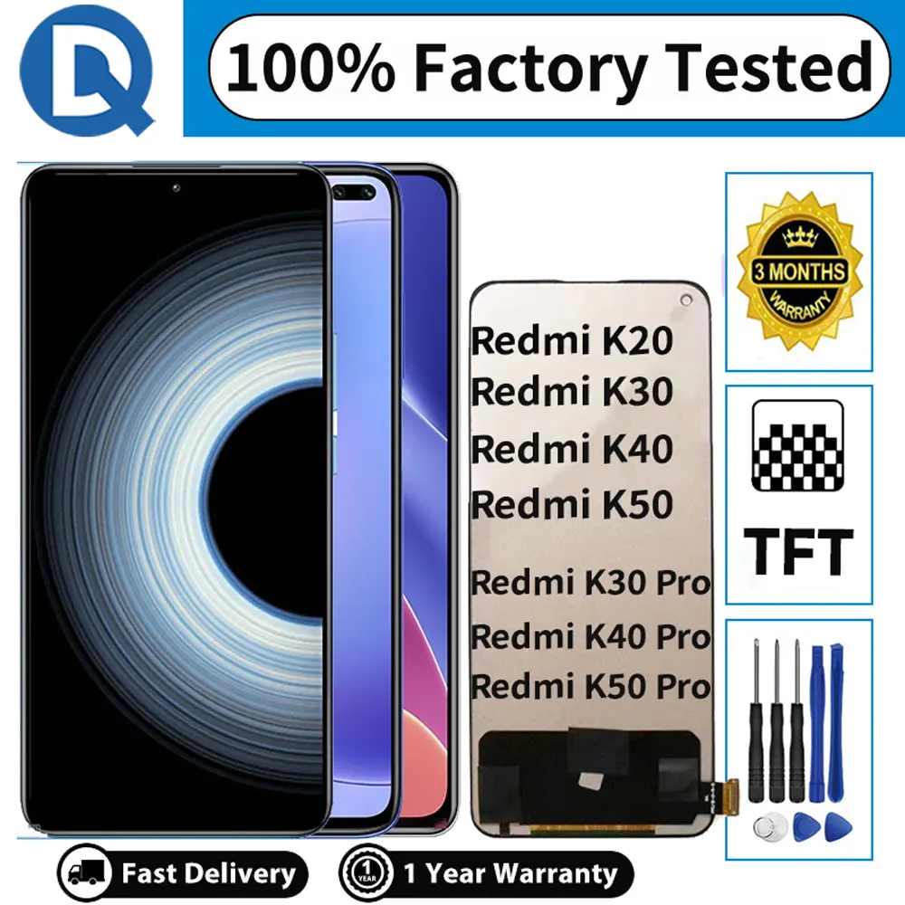 Заводской ЖК-дисплей для Xiaomi Redmi K20, K30, K40, K50 Pro, TFT сенсорный экран, замена дигитайзера, качественный сенсорный экран
Заводской ЖК-дисплей для Xiaomi Redmi K20, K30, K40, K50 Pro, TFT сенсорный экран, замена дигитайзера, качественный сенсорный экран