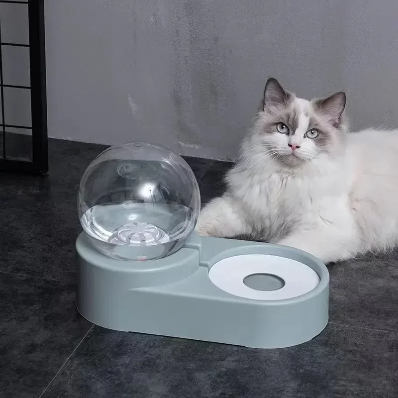 

Fountain Food Water Bowls Feeding Container Bubble Drinking Kitten Feeder Automatic Pet for Dog New Cat Supplies