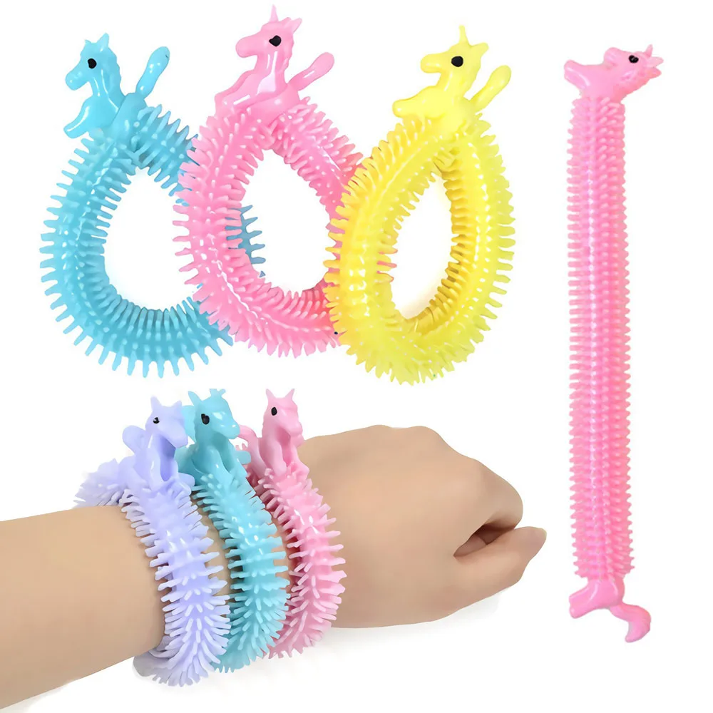 

Unicorn Worm Squishy Toy New Flexible Glue Noodle Elastic Force Toy Vent Antistress Hand Adult Children Squeeze Sensory Toys