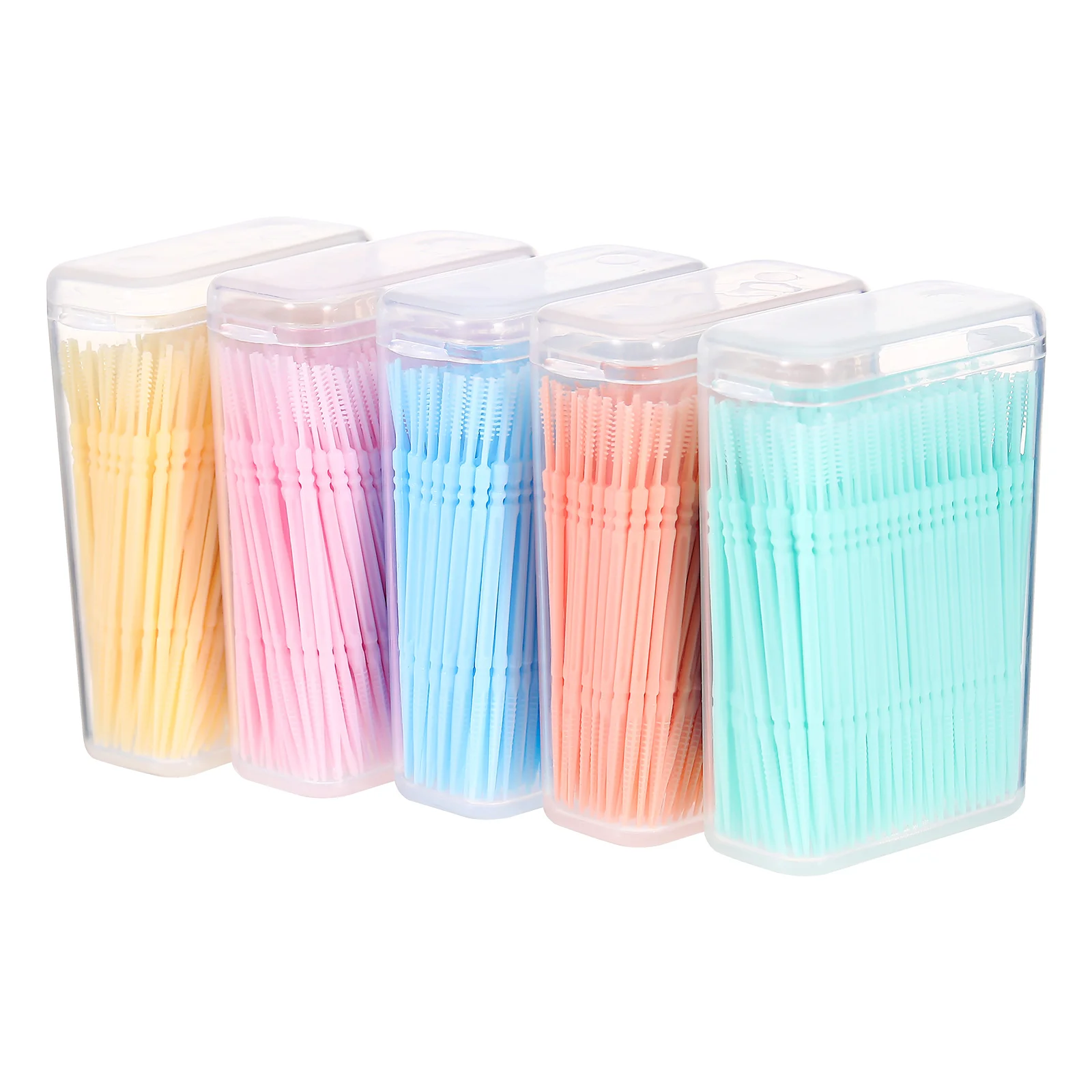 

1100pcs Dental Floss Picks Disposable Toothpicks Floss Picks Double-headed Toothpicks Plastic Oral Cleaners (Random Color)