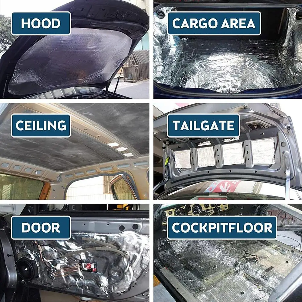 10 Sheets Sound Deadener Heat Insulation Mat Car Van Proofing 5mm Insulation Silent Insulation Hood Car Deadening Sound Z1T8
10 Sheets Sound Deadener Heat Insulation Mat Car Van Proofing 5mm Insulation Silent Insulation Hood Car Deadening Sound Z1T8