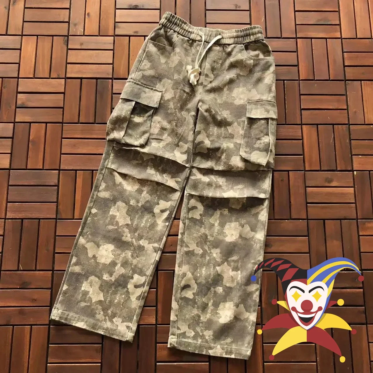 

SAINT MICHAEL Camouflage Functional Logging Pants Men Women Best Quality Washed 2024ss Jogger Drawstring Sweatpants