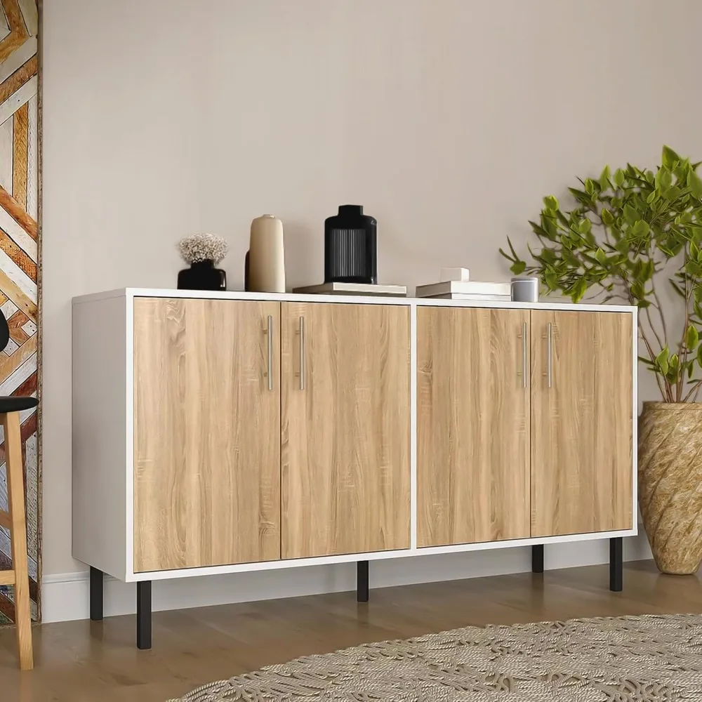 EconoHome Wood Buffet Cabinet with storage, Sideboard Cabinet with 4 Doors, Credenza for Living Room, can be used in The Office
EconoHome Wood Buffet Cabinet with storage, Sideboard Cabinet with 4 Doors, Credenza for Living Room, can be used in The Office