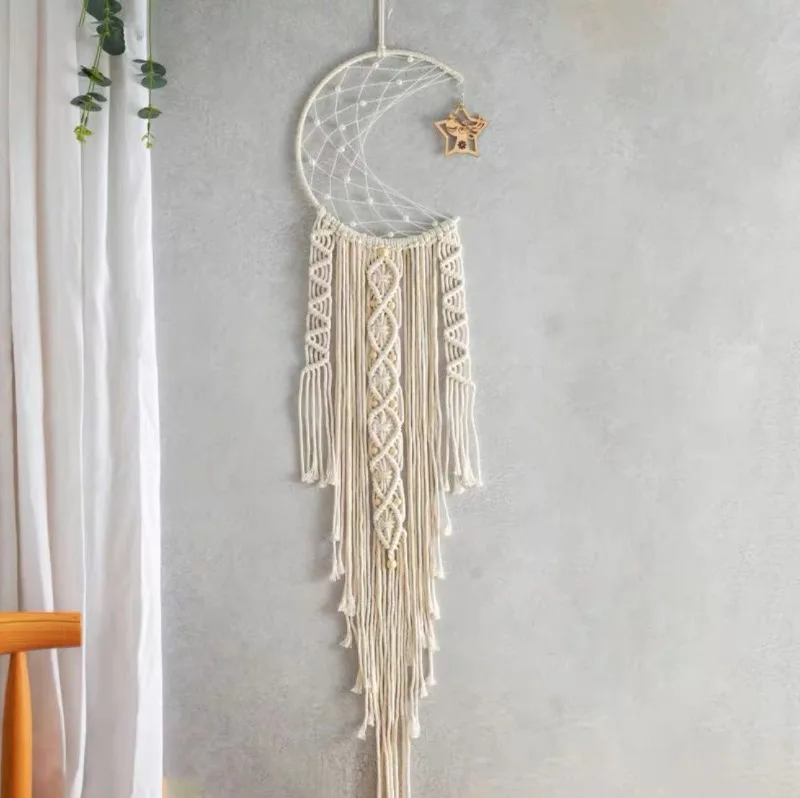 Moon & Star Macramé Wall Tapestry - Bohemian Nordic Nursery & Ramadan Decor 13 S75b39a97bf9f437d8d5d8c8794dc9bd4N