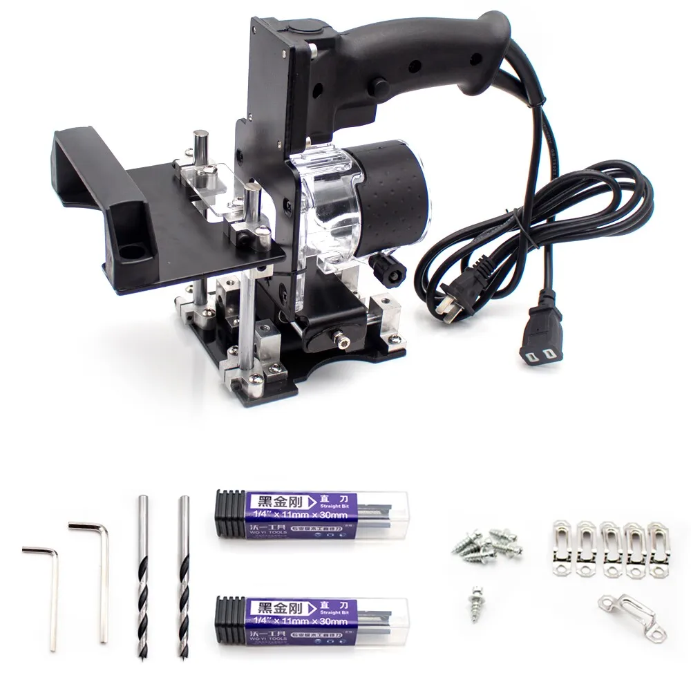 Mortising Jig and Loose Tenon Joinery System Woodworking Invisible Slotting Bracket Trimming Machine Hole Stand For Wardrobe Cup
Mortising Jig and Loose Tenon Joinery System Woodworking Invisible Slotting Bracket Trimming Machine Hole Stand For Wardrobe Cup