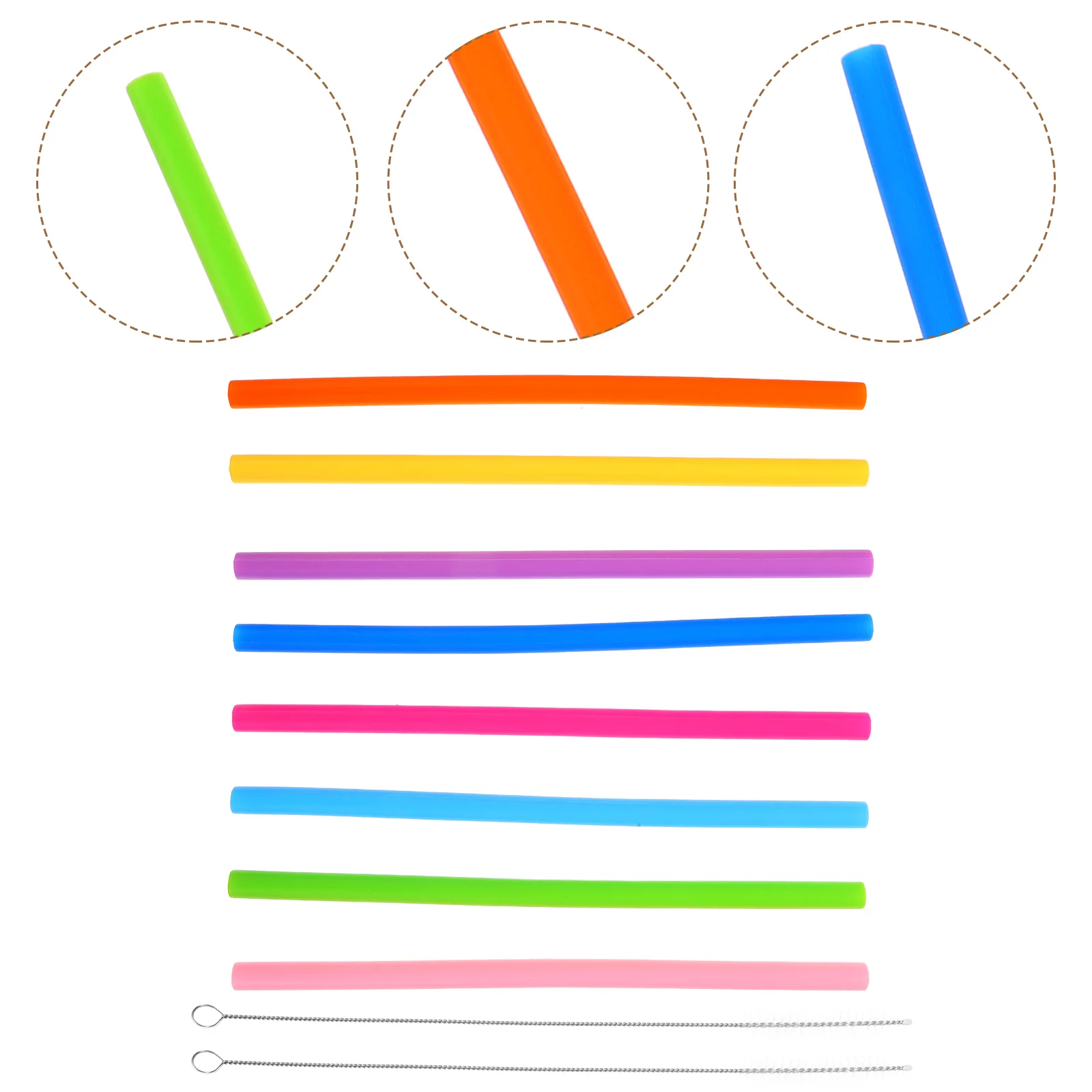 1 Set of Silicone Jar Straw Silicone Straw with Clean Brush Reusable Silicone Colorful Straws
1 Set of Silicone Jar Straw Silicone Straw with Clean Brush Reusable Silicone Colorful Straws