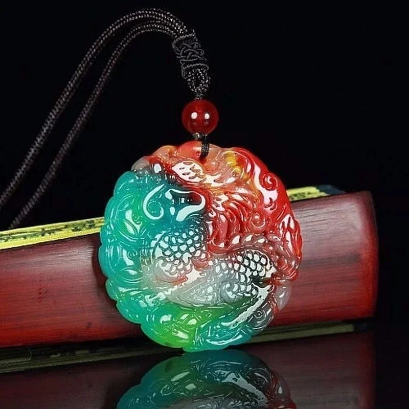 Xinjiang Colorful Stone Colorful Jade Kirin Send Blessing Brand Pendants Fashion Pendants for Men and Women
Xinjiang Colorful Stone Colorful Jade Kirin Send Blessing Brand Pendants Fashion Pendants for Men and Women