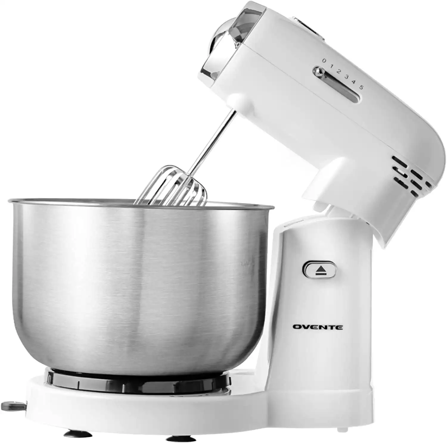 OVENTE Electric Kitchen Stand Mixer with 3.5-Quart Removable Stainless Steel Mixing Bowl, 5 Speed Control, 250-Watt Power
OVENTE Electric Kitchen Stand Mixer with 3.5-Quart Removable Stainless Steel Mixing Bowl, 5 Speed Control, 250-Watt Power