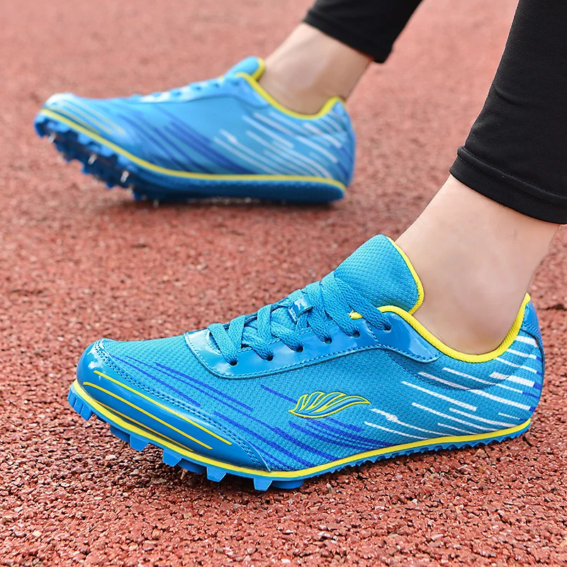 

2024 Men Track Field Shoes Women Spikes Sneakers Athlete Running Training Lightweight Racing Match Spike Sport Shoes Size 32-46