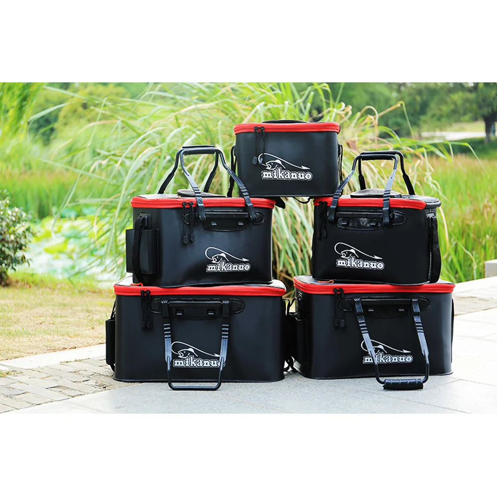 

Camping Outdoor Fishing Bag Multi-Function Folding Thicken Live Fishing Box EVA Tank Bucket Tackle Fishbox Fishing Tool