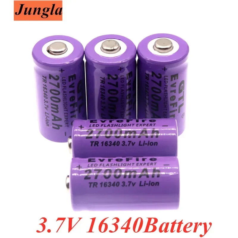

100% New 2700mAh Rechargeable Li-ion 16340 Battery UniversALBC LED Flashlight Expert 2700mAh LS 16340 3.7V Li-ion Purple Color