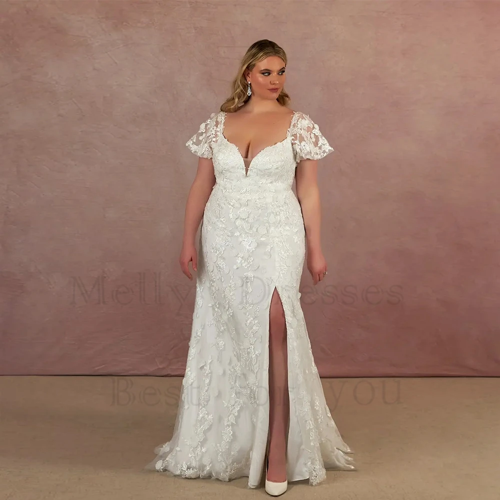 Ivory Strapless Wedding Dresses for Women Side Slit Bridal Gowns with Lace Short Sleeve Robe De Soirée 2024 Vestido De Novia
Ivory Strapless Wedding Dresses for Women Side Slit Bridal Gowns with Lace Short Sleeve Robe De Soirée 2024 Vestido De Novia