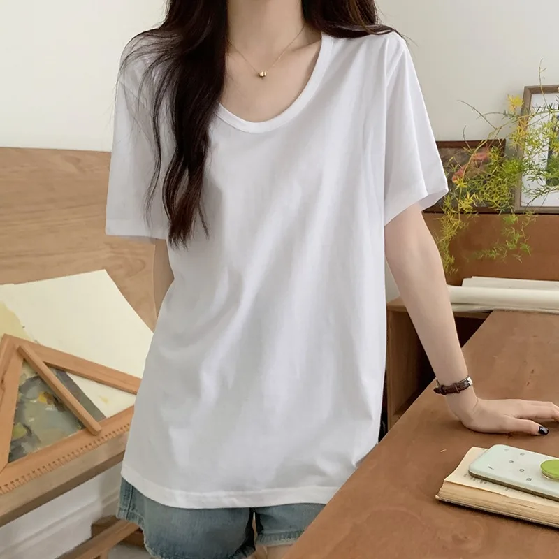 New Fashion 2024 Women Tops Pure Color Spring Summer Simple T- Shirt Female Clothing Sexy Crop Top Clothes Casual Blouse Y2k
New Fashion 2024 Women Tops Pure Color Spring Summer Simple T- Shirt Female Clothing Sexy Crop Top Clothes Casual Blouse Y2k
