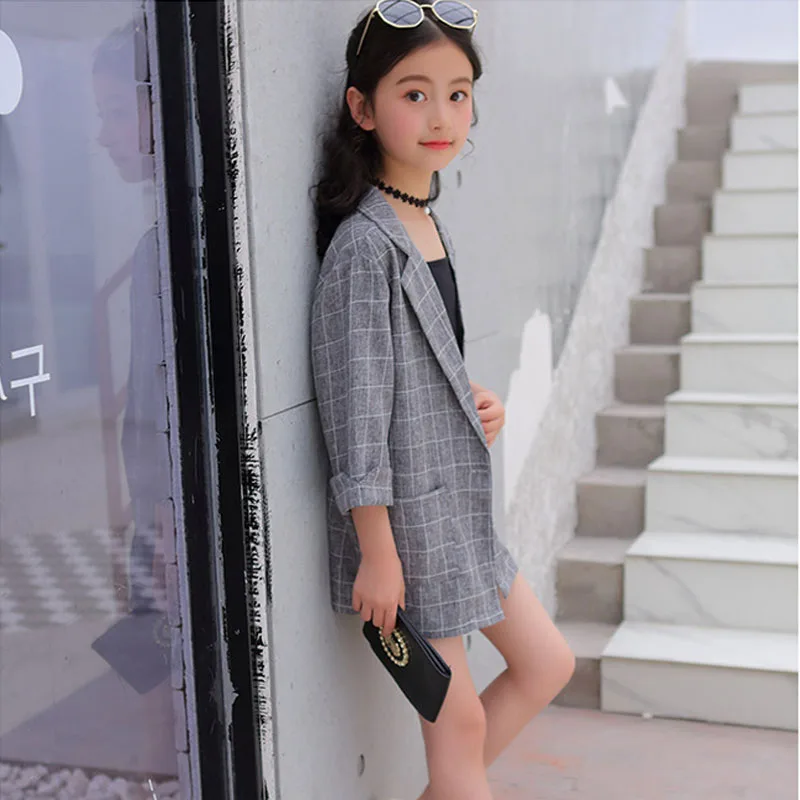 Children's Clothes Girls Small Suit Three-Piece Plaid New British Style Casual Thin Coat For 3-14Y Kids Fashion Sets
Children's Clothes Girls Small Suit Three-Piece Plaid New British Style Casual Thin Coat For 3-14Y Kids Fashion Sets