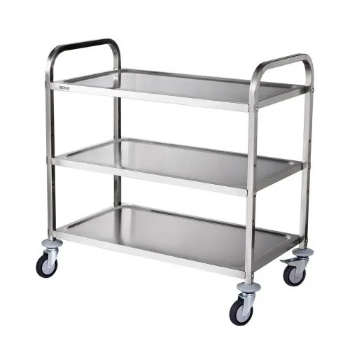 3 Tiers Kitchen Utility Cart Stainless Steel Service Cart on Wheels for Indoor and Outdoor Use
3 Tiers Kitchen Utility Cart Stainless Steel Service Cart on Wheels for Indoor and Outdoor Use