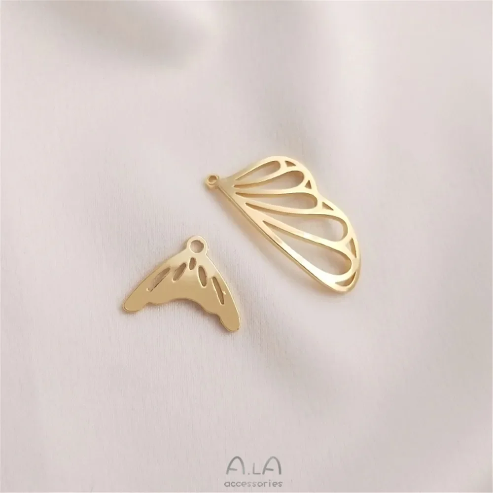 

14K gold colored butterfly wings Earrings Pendant fishtail pendant handmade DIY Earrings headpiece accessories pendant